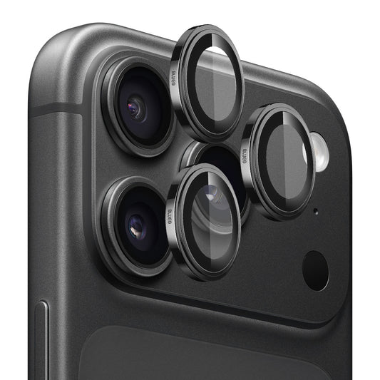 Blueo Sapphire Crystal hátlapi kameravédő fólia Apple iPhone 18 Pro / 18 Pro Max készülékhez, edzett üveg, fekete