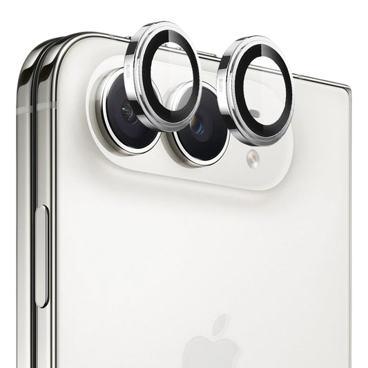 Blueo Sapphire Crystal hátlapi kameravédő fólia Apple iPhone Duo készülékhez, edzett üveg, ezüst színű