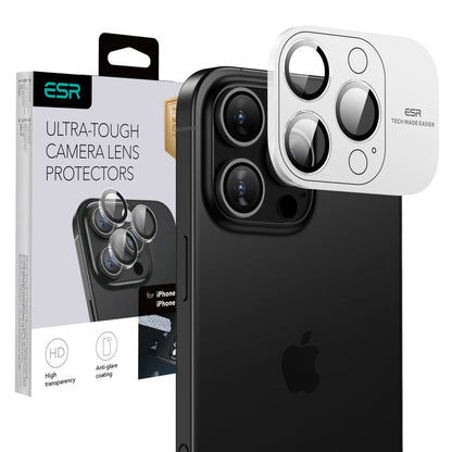 Hátsó kamera védőfólia ESR Armorite Apple iPhone 17 Pro Max / 17 Pro / 16 Pro Max / 16 Pro készülékekhez, Edzett üveg, Átlátszó