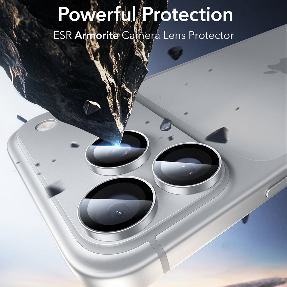 ESR Armorite hátlapi kamera védőfólia Apple iPhone 18 Pro / 18 Pro max készülékhez, edzett üveg, ezüst