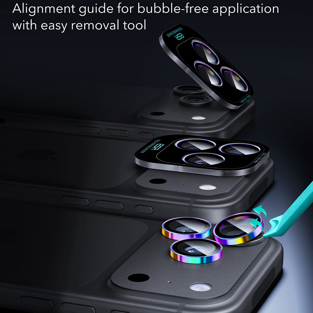 ESR Armorite hátlapi kamera védőfólia Apple iPhone 18 Pro / 18 Pro max készülékhez, edzett üveg, többszínű