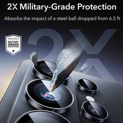 ESR Armorite hátsó kamera védőfólia Samsung Galaxy S26 Ultra S948-hoz, Edzett üveg, Fekete