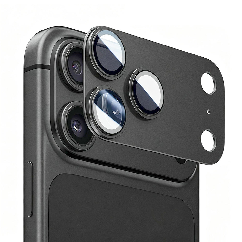 Lito Crown Halo AR + AF hátlapi kamera védőfólia Apple iPhone 18 Pro Max készülékhez, edzett üveg, fekete