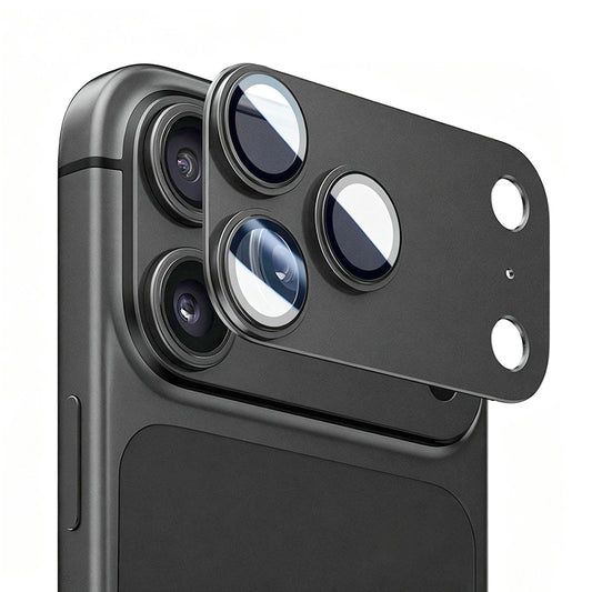 Lito Crown Halo AR + AF hátlapi kamera védőfólia Apple iPhone 18 Pro Max készülékhez, edzett üveg, fekete