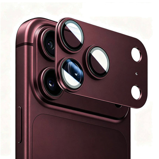 Lito Crown Halo AR + AF hátlapi kamera védőfólia Apple iPhone 18 Pro Max készülékhez, edzett üveg, bordó