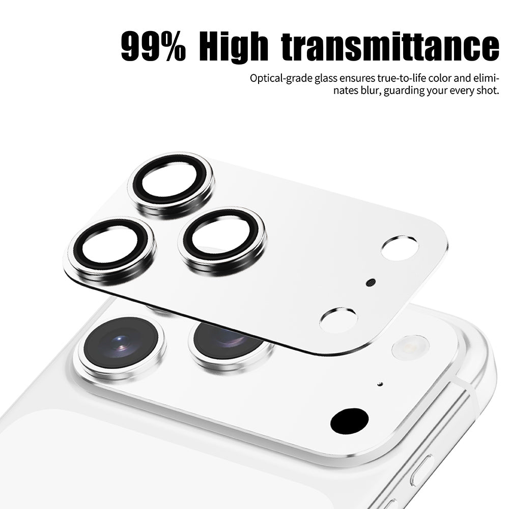 Lito Crown Halo AR + AF hátlapi kamera védőfólia Apple iPhone 18 Pro Max készülékhez, edzett üveg, bordó