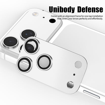 Lito Crown Halo AR + AF hátlapi kamera védőfólia Apple iPhone 18 Pro-hoz, edzett üveg, fekete