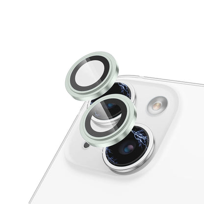 Lito S+ hátlapi kamera védőfólia Apple iPhone 15 Plus / 15 készülékhez, edzett üveg, zöld