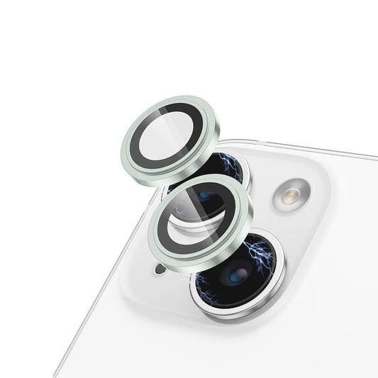 Lito S+ hátlapi kamera védőfólia Apple iPhone 15 Plus / 15 készülékhez, edzett üveg, zöld