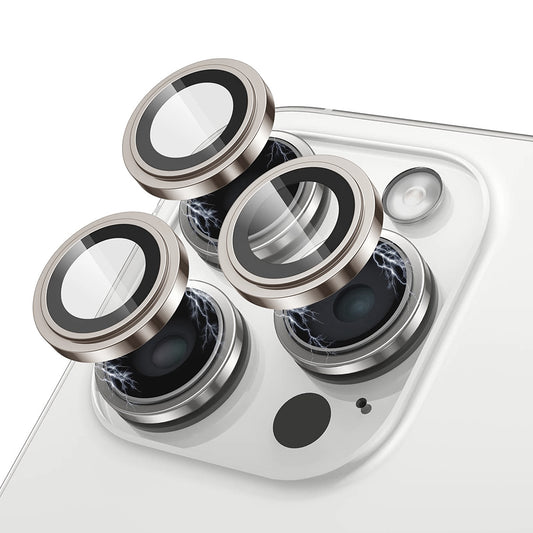 Lito S+ hátlapi kamera védőfólia Apple iPhone 15 Pro Max / 15 Pro készülékhez, edzett üveg, fémes szürke