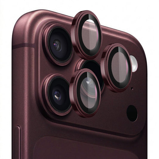 Lito S+ hátlapi kamera védőfólia Apple iPhone 18 Pro / 18 Pro Max készülékhez, edzett üveg, bordó