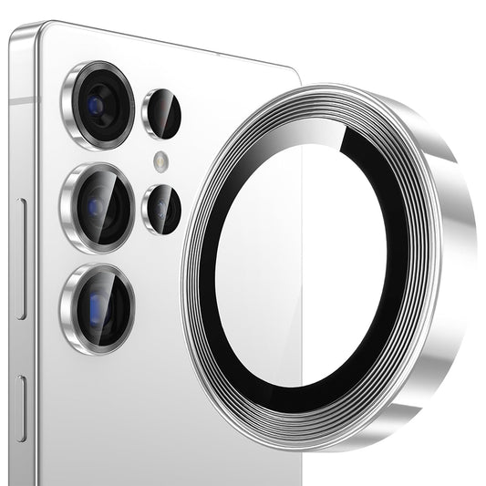 Lito S+ hátsó kamera védőfólia Samsung Galaxy S26 Ultra készülékhez, Edzett üveg, Ezüst