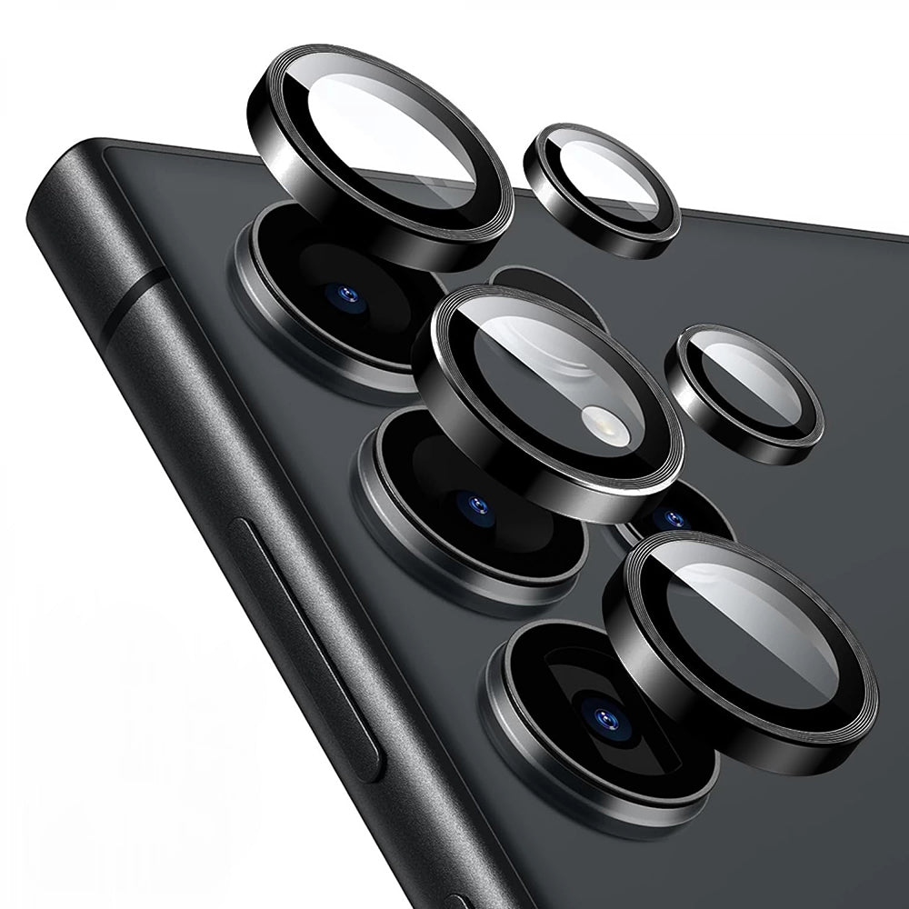 Lito S+ hátsó kamera védőfólia Samsung Galaxy S26 Ultra S948-hoz, Edzett üveg, Fekete