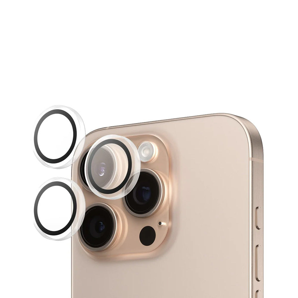 Védőfólia PanzerGlass Hoops az Apple iPhone 16 Pro Max / 16 Pro hátsó kamerájához, Edzett üveg, Átlátszó