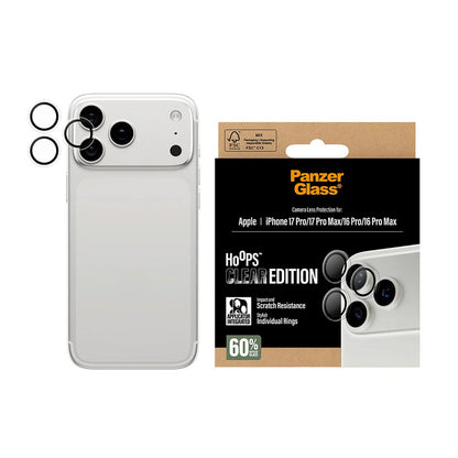 Védőfólia PanzerGlass Hoops az Apple iPhone 17 Pro hátsó kamerájához, Edzett üveg, Átlátszó