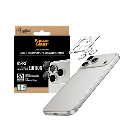 Védőfólia PanzerGlass Hoops az Apple iPhone 17 Pro hátsó kamerájához, Edzett üveg, Átlátszó