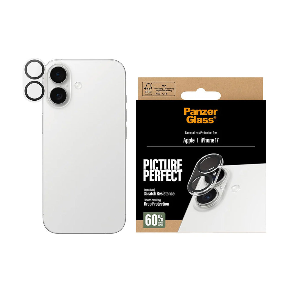 PanzerGlass PicturePerfect hátsó kamera védőfólia Apple iPhone 17-hez, Edzett üveg, Átlátszó