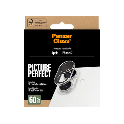 PanzerGlass PicturePerfect hátsó kamera védőfólia Apple iPhone 17-hez, Edzett üveg, Átlátszó