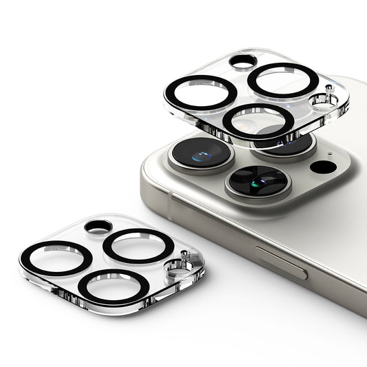 Ringke hátsó kamera védőfólia Apple iPhone 16 Pro Max / 16 Pro készülékhez, Edzett üveg, 2 darabos készlet, Átlátszó