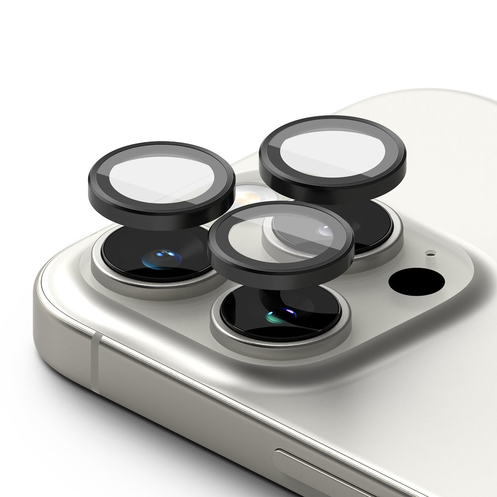 Védőfólia Ringke hátsó kamera számára Apple iPhone 16 Pro Max / 16 Pro, Edzett üveg, 2 darabos készlet, Fekete