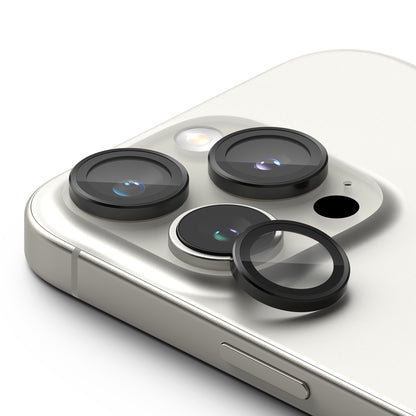 Védőfólia Ringke hátsó kamera számára Apple iPhone 16 Pro Max / 16 Pro, Edzett üveg, 2 darabos készlet, Fekete
