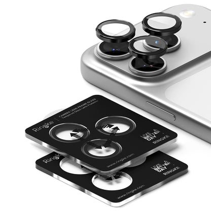 Ringke hátsó kamera védőfólia Apple iPhone 17 Pro Max / 17 Pro készülékhez, Edzett üveg, Fekete