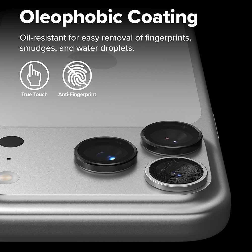 Ringke hátsó kamera védőfólia Apple iPhone 17 Pro Max / 17 Pro készülékhez, Edzett üveg, Fekete