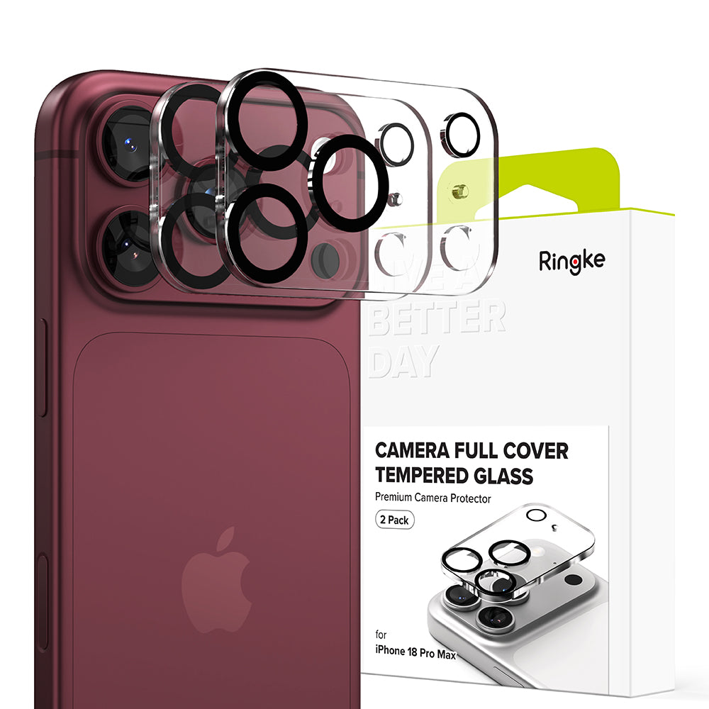 Ringke hátlapi kamera védőfólia Apple iPhone 18 Pro-hoz, edzett üveg, 2 darabos készlet, átlátszó