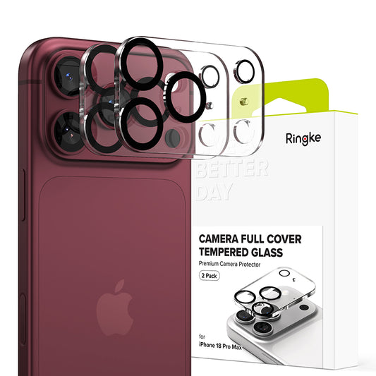 Ringke hátlapi kamera védőfólia Apple iPhone 18 Pro-hoz, edzett üveg, 2 darabos készlet, átlátszó