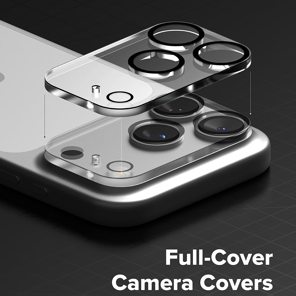 Ringke hátlapi kamera védőfólia Apple iPhone 18 Pro-hoz, edzett üveg, 2 darabos készlet, átlátszó