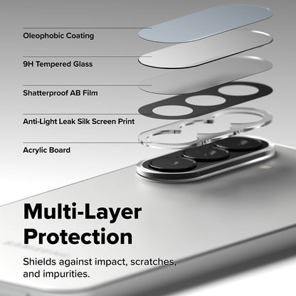 Ringke hátsó kamera védőfólia Samsung Galaxy A57 5G / A37 5G készülékhez, Edzett üveg, 2 darabos készlet, Átlátszó