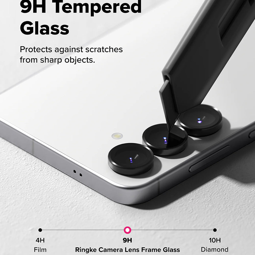 Ringke hátlapi kamera védőfólia Samsung Galaxy S25 FE-hez, edzett üveg, 2 darabos készlet, fekete