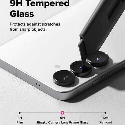 Ringke hátlapi kamera védőfólia Samsung Galaxy S25 FE-hez, edzett üveg, 2 darabos készlet, fekete