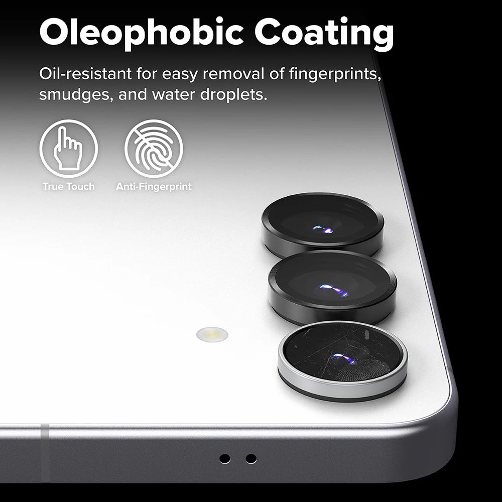 Ringke hátlapi kamera védőfólia Samsung Galaxy S25 FE-hez, edzett üveg, 2 darabos készlet, fekete