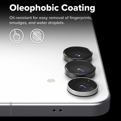 Ringke hátlapi kamera védőfólia Samsung Galaxy S25 FE-hez, edzett üveg, 2 darabos készlet, fekete