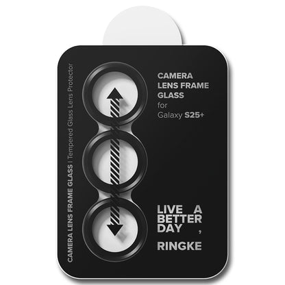 Ringke hátsó kamera védőfólia Samsung Galaxy S25 S931-hez, Edzett üveg, Fekete