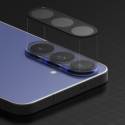 Ringke Rear Camera Protective Film for Samsung Galaxy S26 FE S741, Tempered Glass, Set of 2 Pieces, Black