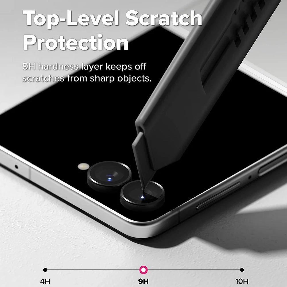 Ringke hátlapi védőfólia Samsung Galaxy Z Flip8 F776-hoz, edzett üveg, 2 darabos készlet, fekete