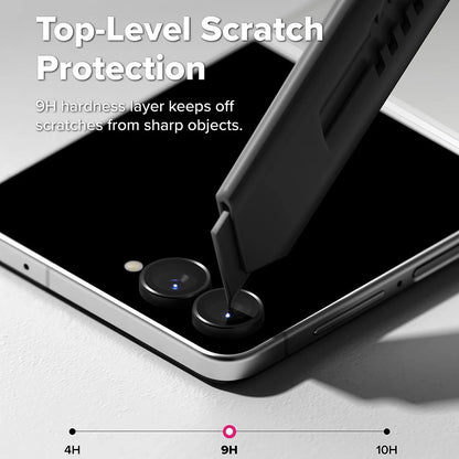 Ringke hátlapi védőfólia Samsung Galaxy Z Flip8 F776-hoz, edzett üveg, 2 darabos készlet, fekete