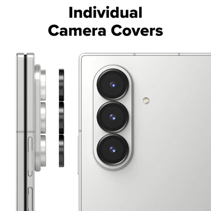 Ringke hátsó kamera védőfólia Samsung Galaxy Z Fold7 F966-hoz, Edzett üveg, 2 darabos készlet, Fekete