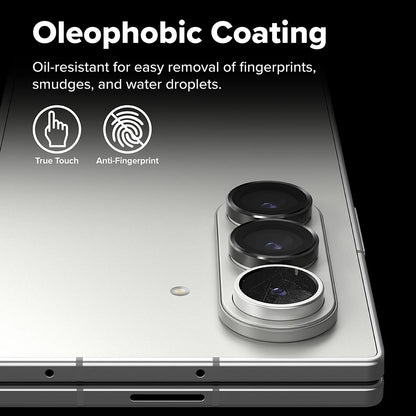 Ringke hátsó kamera védőfólia Samsung Galaxy Z Fold7 F966-hoz, Edzett üveg, 2 darabos készlet, Fekete