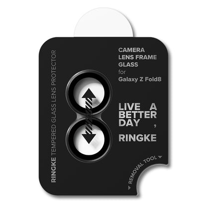 Ringke hátlapi kamera védőfólia Samsung Galaxy Z Fold8 F971-hez, edzett üveg, 2 darabos készlet, fekete