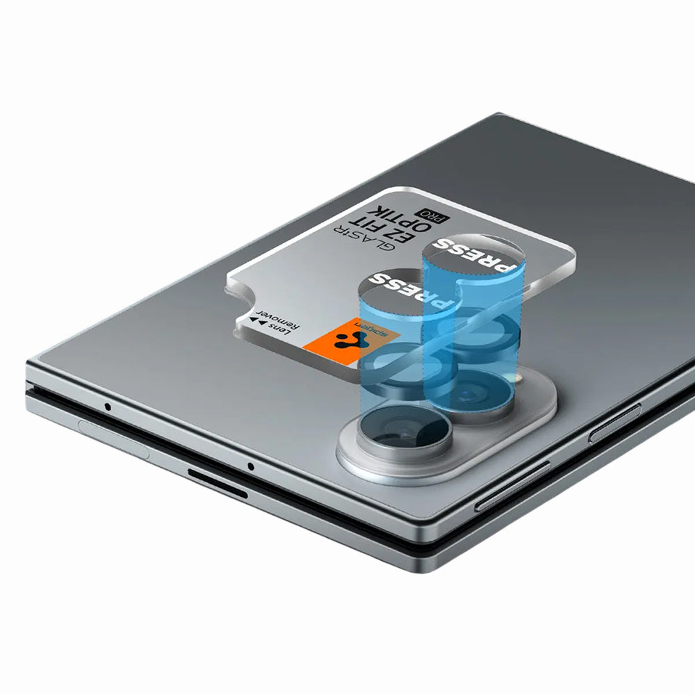 Spigen GlastR EZ FIT Optik Pro HD hátlapi kamera védőfólia Samsung Galaxy Z Fold8 F971-hez, edzett üveg, 2 darabos készlet, fekete AGL11944