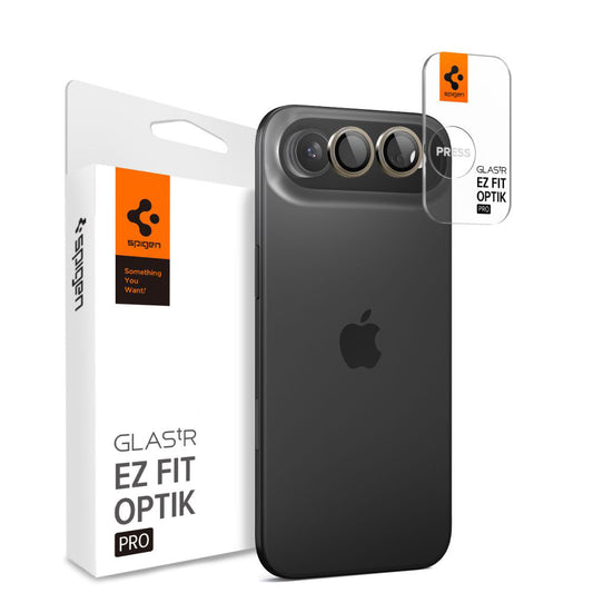 Hátsó kamera védőfólia Spigen GlastR EZ FIT Optik Pro Apple iPhone 17 Air-hez, Edzett üveg, 2 darabos készlet, Arany AGL10131
