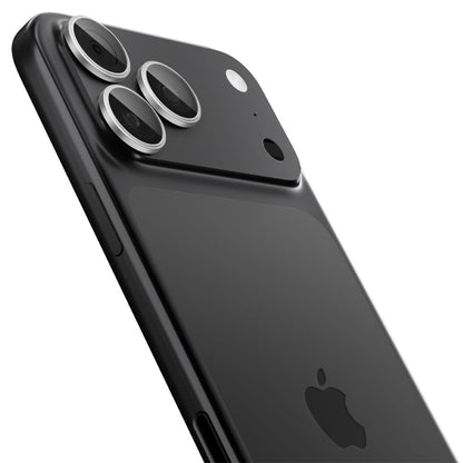 Hátsó kamera védőfólia Spigen GlastR EZ FIT Optik Pro Apple iPhone 17 Pro Max / 17 Pro készülékhez, Edzett üveg, 2 darabos készlet, Ezüst színű