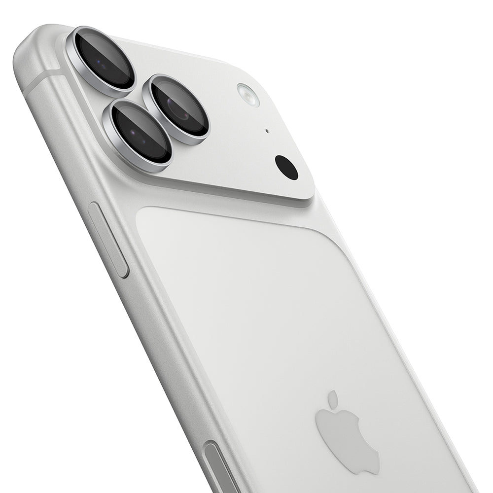 Spigen GlastR EZ FIT Optik Pro hátlapi kamera védőfólia Apple iPhone 18 Pro / 18 Pro Max készülékhez, edzett üveg, 2 darabos készlet, ezüst
