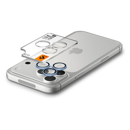 Spigen GlastR EZ FIT Optik Pro hátlapi kamera védőfólia Apple iPhone 18 Pro / 18 Pro Max készülékhez, edzett üveg, 2 darabos készlet, kék AGL12045