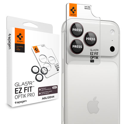 Spigen GlastR EZ FIT Optik Pro hátlapi kamera védőfólia Apple iPhone 18 Pro / 18 Pro Max készülékhez, edzett üveg, 2 darabos készlet, bordó
