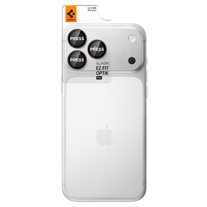 Spigen GlastR EZ FIT Optik Pro hátlapi kamera védőfólia Apple iPhone 18 Pro / 18 Pro Max készülékhez, edzett üveg, 2 darabos készlet, bordó