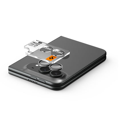 Spigen GlastR EZ FIT Optik Pro hátlapi kamera védőfólia Apple iPhone Duo számára, edzett üveg, 2 darabos készlet, szürke AGL12012